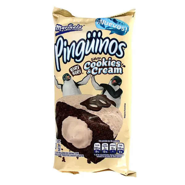 PONQUE PINGUINOS COOKIES&CREAM BIMBO*2U