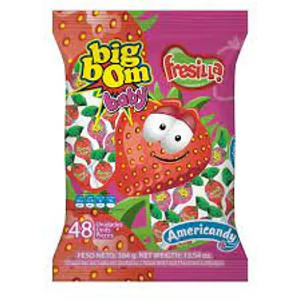 CARAMELO CHUPETA FRESITAS BIG BOM*48U
