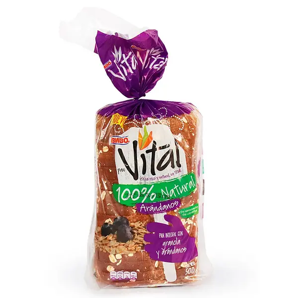 PAN TAJADO ARANDANOS VITAL BIMBO*500GR