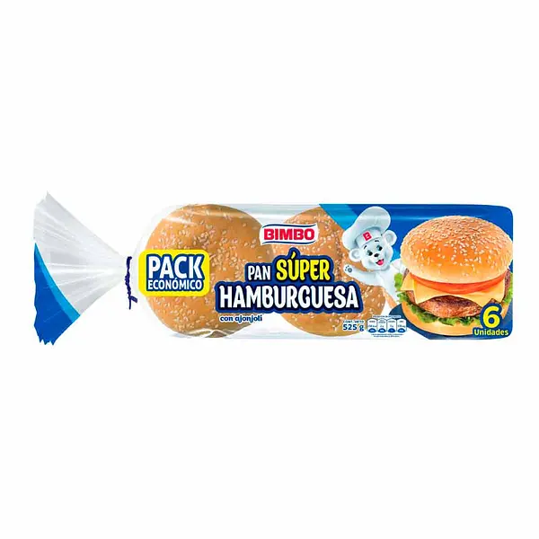 PAN HAMBURGUESA SUPER BIMBO *6U