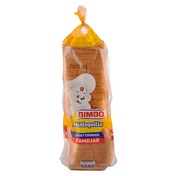 PAN TAJADO MANTEQUILLA BIMBO *600 GR