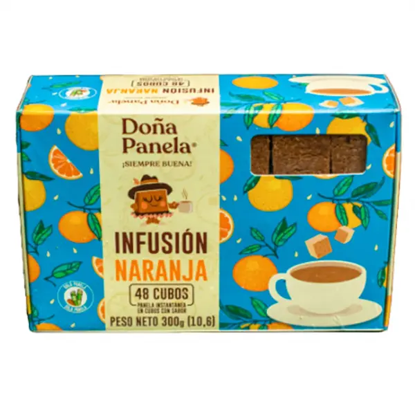 PANELA CUBOS NARANJA DOÑA PANELA*48C