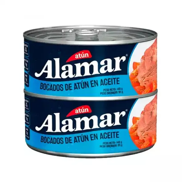 ATUN LOMITO ACEITE ALAMAR *2U*140G