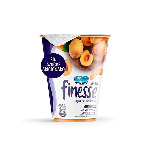 YOGURT DURAZNO FINESSE*150GR