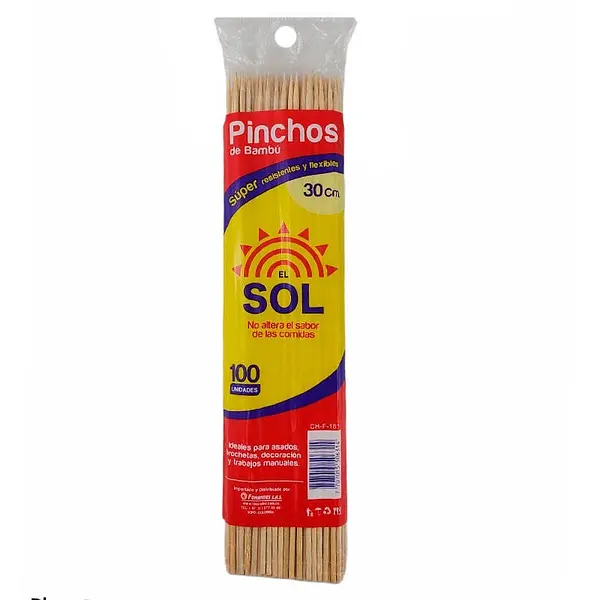 PINCHOS DE BAMBU EL SOL*100U