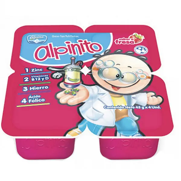 YOGURT FRESA ALPINITO ALPINA *45GR