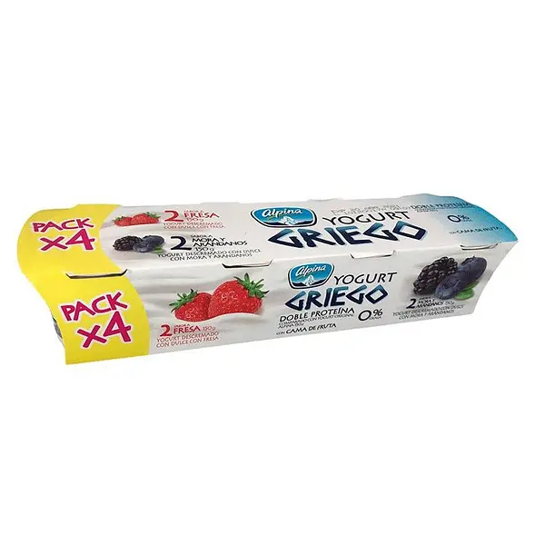 YOGURT GRIEGO SURTIDO ALPINA*4U