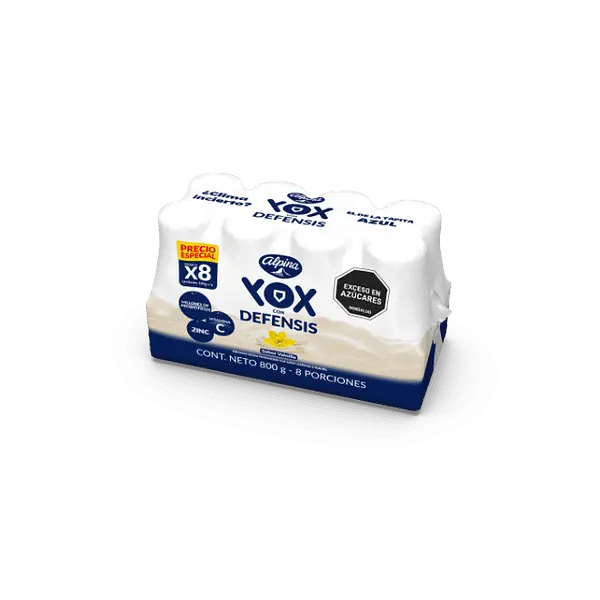 YOGURT VAINILLA YOX*100G*8U