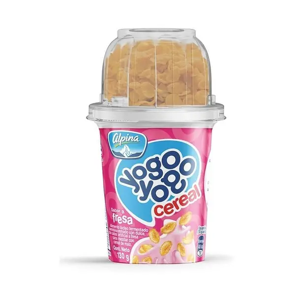 YOGURT FRESA HOJUELAS YOGO YOGO *130ML