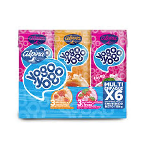YOGURT YOGO YOGO ALPINA*185ML*6U