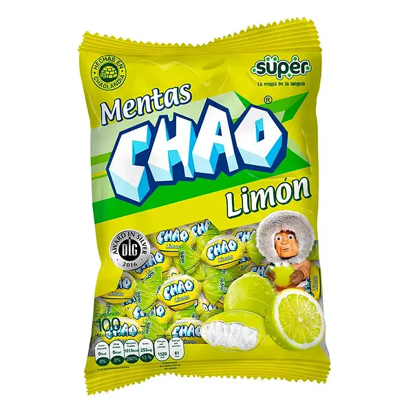 CARAMELO MENTA LIMON CHAO *100 UND