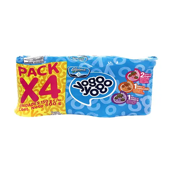 YOGURT SURTIDO YOGO YOGO *150GR*4UN