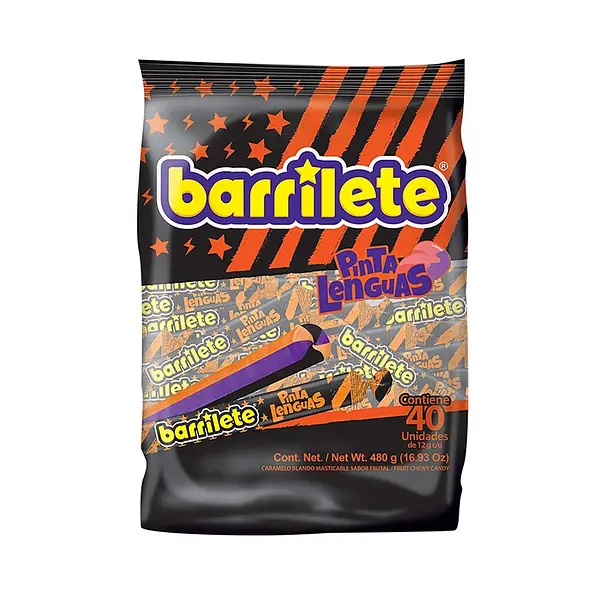 CARAMELO PINTA LENGUAS BARRILETTE*40U