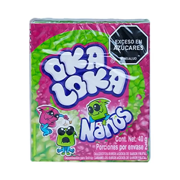 CARAMELO NANOS VERDE OKA LOKA*40G