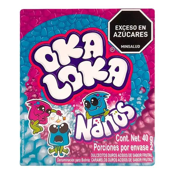 CARAMELO NANOS AZUL OKA LOKA*40G