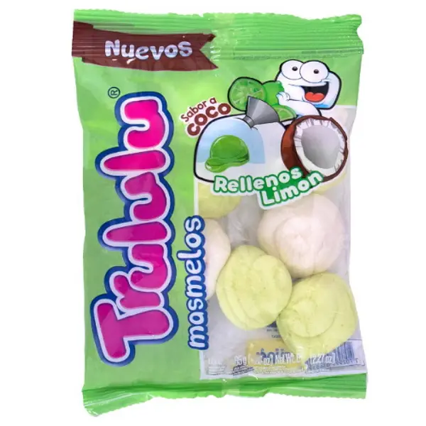 MASMELO RELLENO COCO LIMON TRULULU*65G