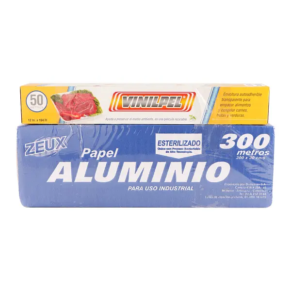 PAPEL ALUMINIO ZEUX*300M