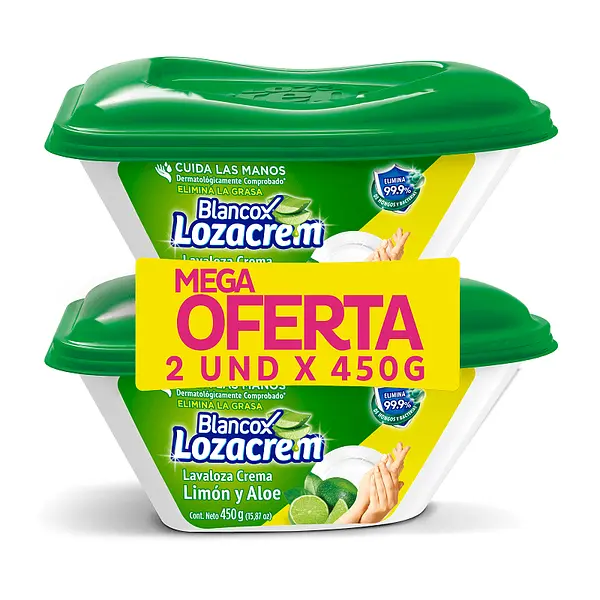 JABON CREMA LOZA BLANCOX *450GR*2U