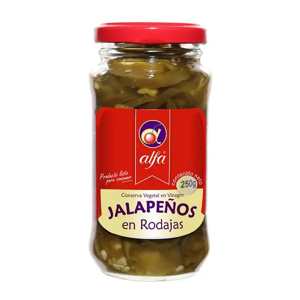 JALAPEÑOS EN RODAJAS ALFA *250G