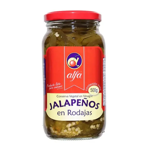 JALAPEÑOS EN RODAJAS ALFA *500G