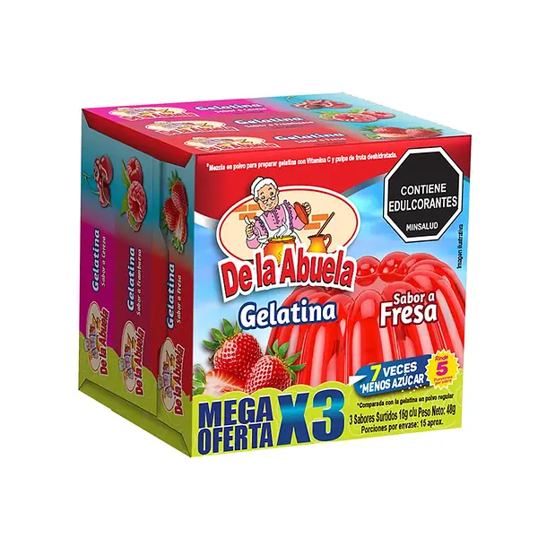 GELATINA FRAMBUESA LA ABUELA*18G