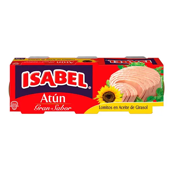 ATUN LOMITO ACEITE ISABEL*3UND*160G