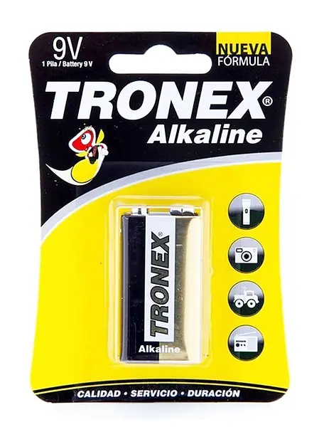 PILA CARBON 9V ALKALINA TRONEX