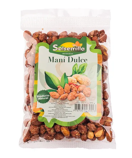 SNACK MANI DULCE SOLSEMILLA*200GR