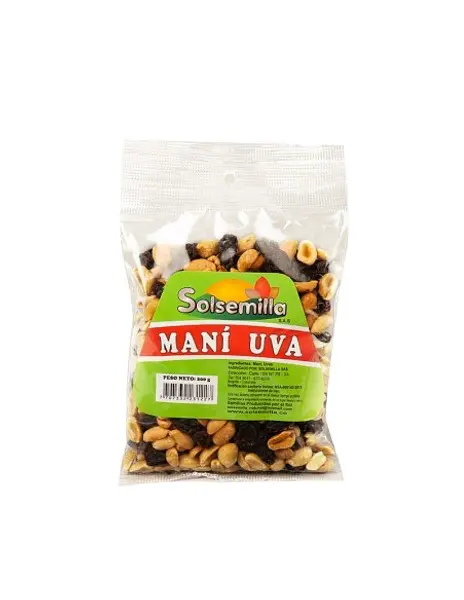 SNACK MANI UVA SOLSEMILLA*200GR