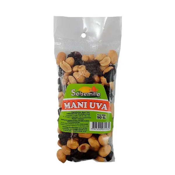 SNACK MANI UVA SOLSEMILLA* 90GR