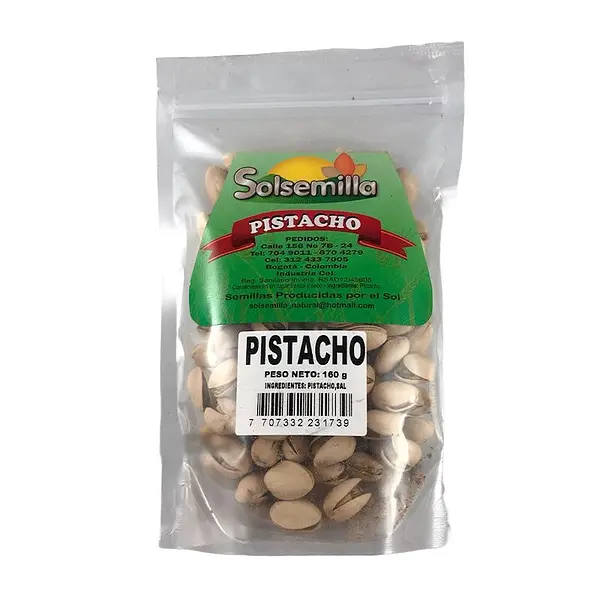 SNACK PISTACHOS SOLSEMILLA*160GR