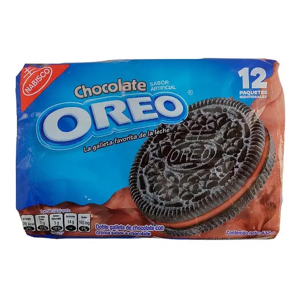 GALLETA CREMA CHOCOLATE OREO*12U