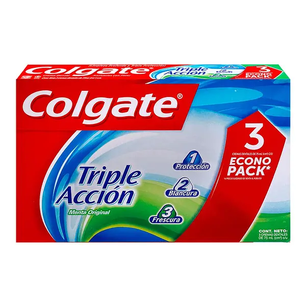 CREMA DENTAL COLGATE TRIPLE ACCION*3U*75ML