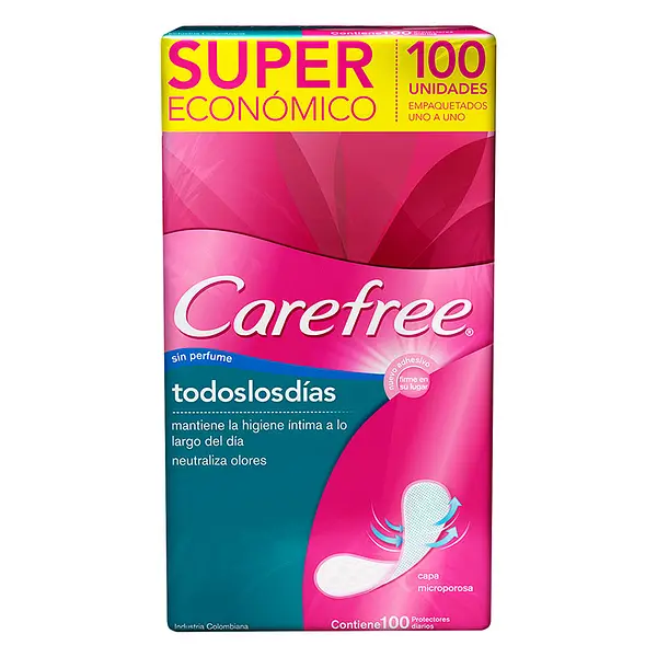 PROTECTORES CAREFREE *100 UND