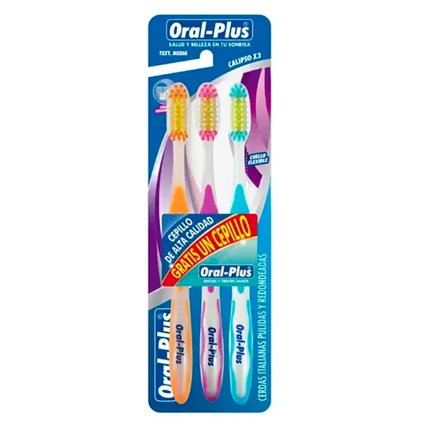CEPILLO DENTAL MEDIO ORAL-PLUS*3U
