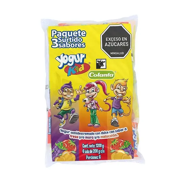 YOGURT KIDS SURTIDO COLANTA *6 UND