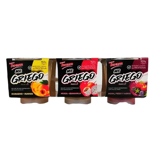 YOGURT GRIEGO SURTIDO SUPERIOR*3UN