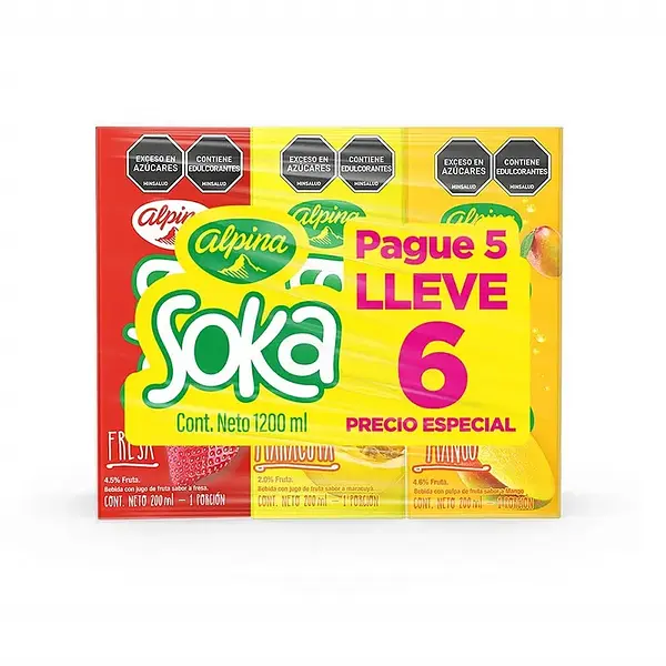 JUGO SURTIDO SOKA ALPINA*6U*200ML