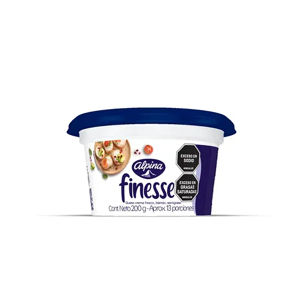QUESO CREMA FINESSE ALPINA * 200G