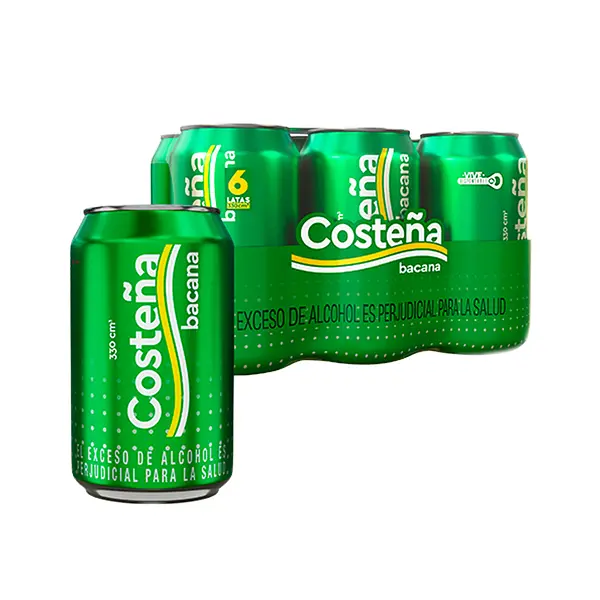CERVEZA COSTEÑA BACANA*330ML*6U