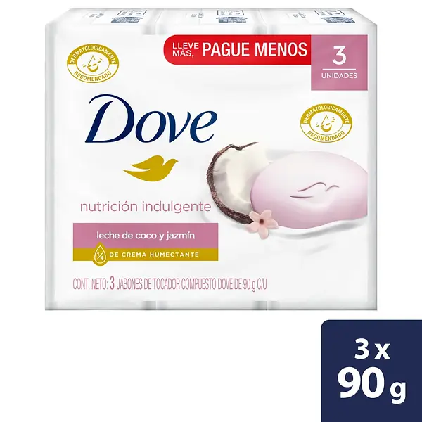 JABON CORPORAL LECHE COCO DOVE*90GR *3U