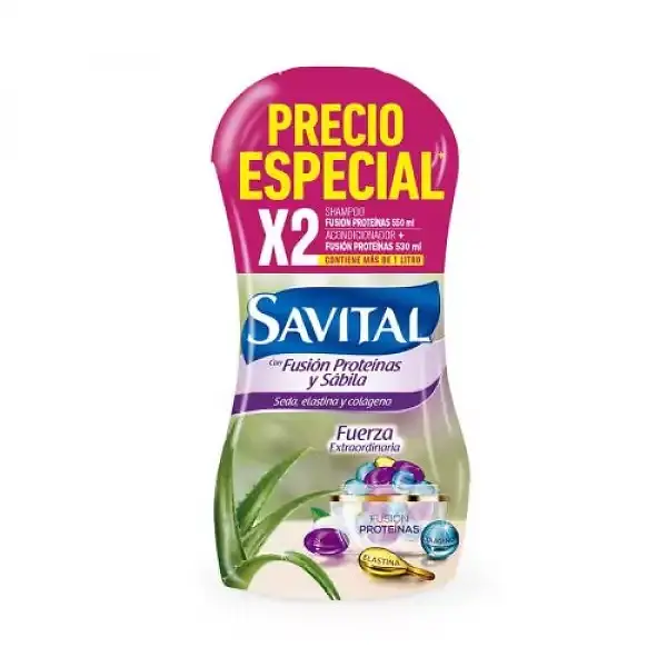 SHAMPOO SAVITAL + ACONDICIONADOR FUERZA