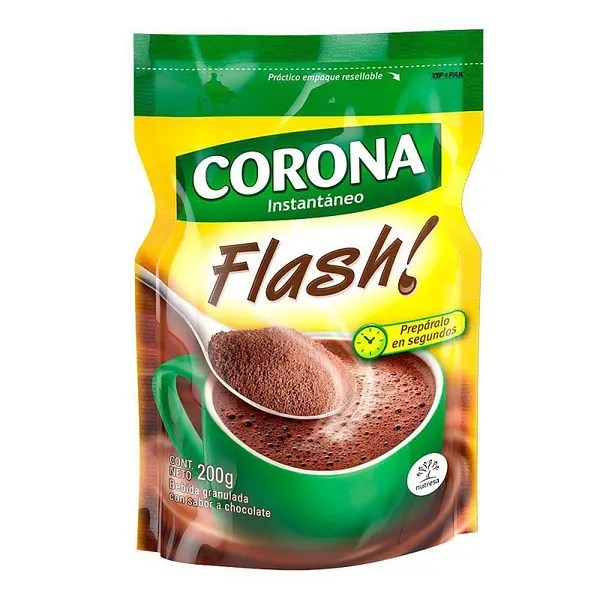 CHOCOLATE POLVO FLASH CORONA*200GR