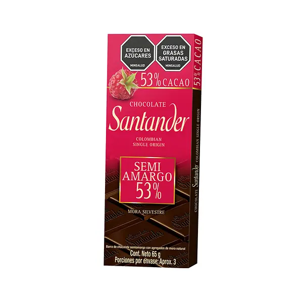 CHOCOLATINA MORA SANTANDER *65 GR