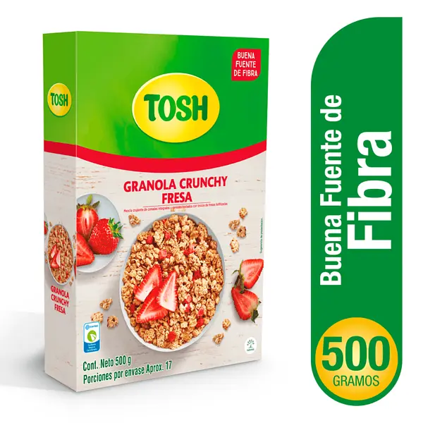 GRANOLA FRESA CRUNCHY TOSH *500GR