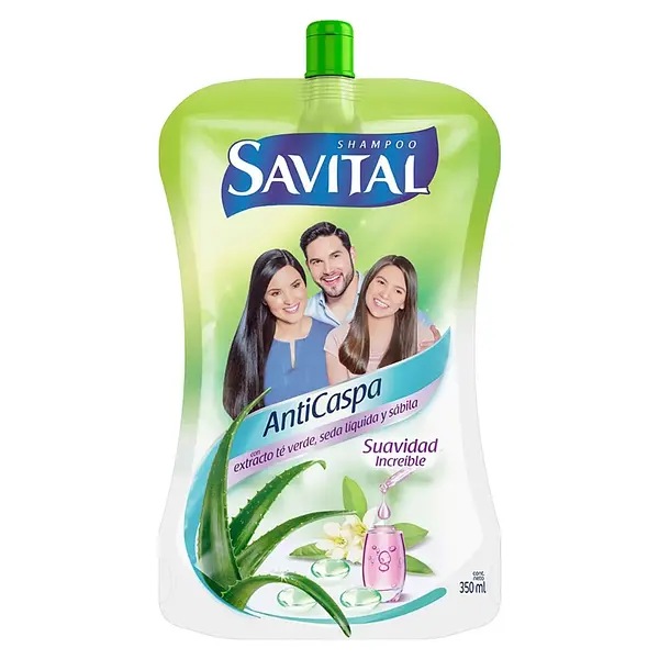 SHAMPO ANTICASPA TE VERDE SAVITAL*350ML