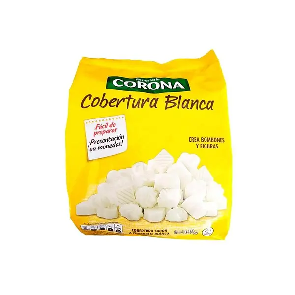 COBERTURA CHOCOLATE BLANCO CORONA*500GR