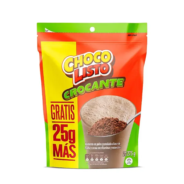 BEBIDA INSTANTANEA CROCANTE CHOCOLISTO*275G