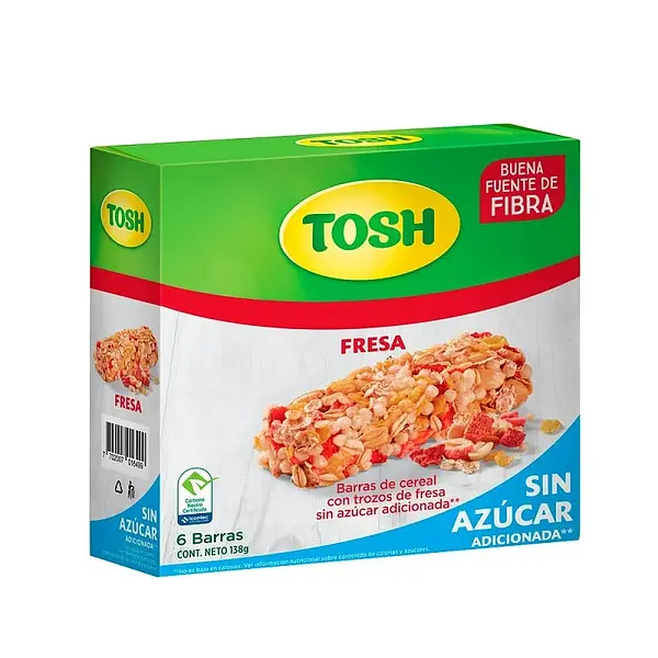 CEREAL BARRA FRESA TOSH*138GR*6U