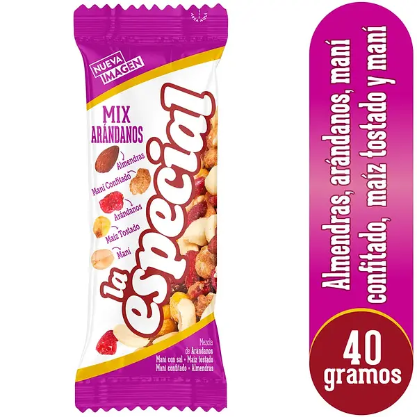 SNACK MEZCLA ARANDANOS LA ESPECIAL *40 G